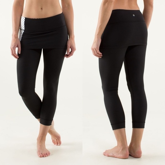 Lululemon A Go Go Skirted Crop Pants Leggings Size 4